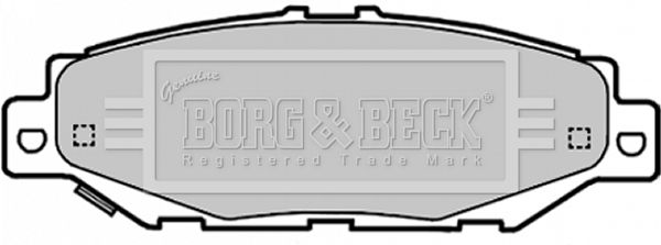 BORG & BECK Комплект тормозных колодок, дисковый тормоз BBP1701